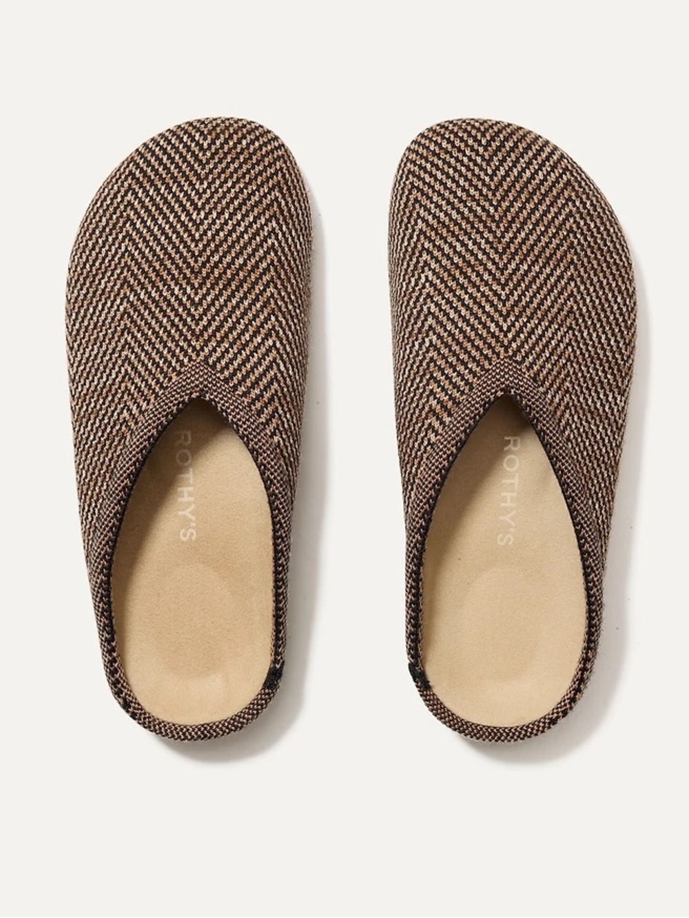 Rothy's The Casual Clog Spice Herringbone Size 10 Rare Brown Hemp - Picture 9 of 9
